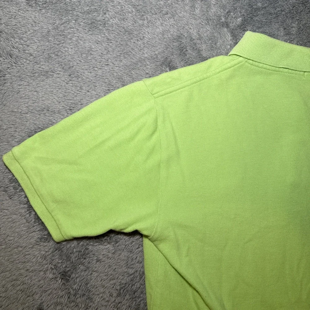 VTG Polo By Ralph Lauren Boys SZ L (16/18) Short Sleeve Lime Green Purple Pony